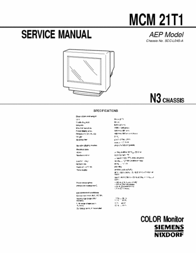 SIEMEMS MCM 21T1 chassis N3 MCM 21T1 chassis N3 schematics